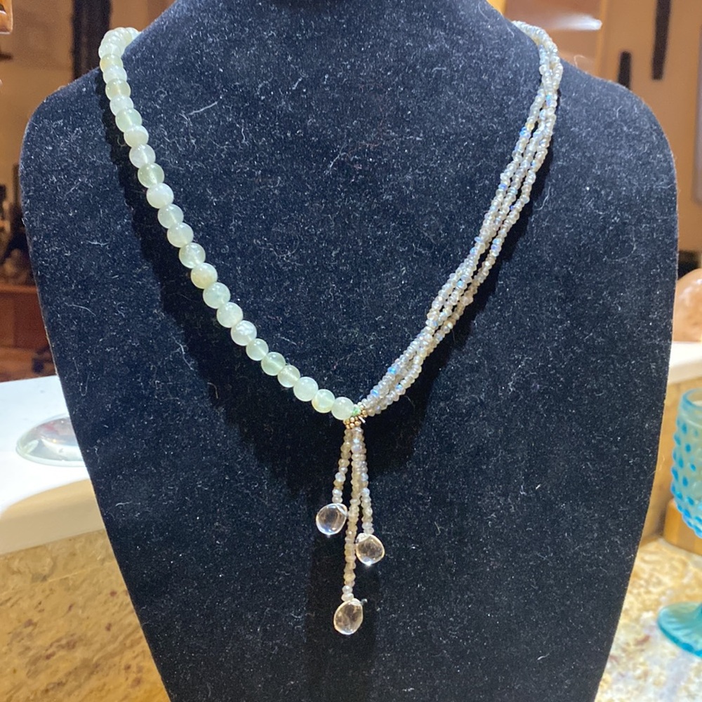 LABRADORITE & AQUAMARINE Necklace - Picture 7 of 14
